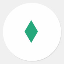 Groene Diamant Ronde Sticker