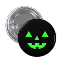 Groene het Gezicht van de Pompoen van de Lantaarn  Speldje