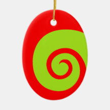 Groene Krul Kerst Ornament