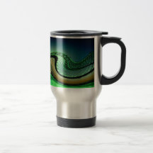 Groene oceaangolf koffie beker