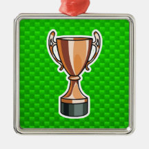 Groene Trofee Kerst Ornamenten