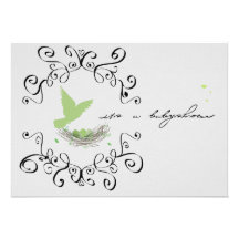 Groene Vogel Custom Uitnodging