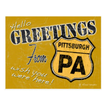 Groeten van het Briefkaart van Pittsburgh Pennsylv Wenskaart