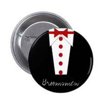 Groomsmen knopen dicht (Rood) Buttons
