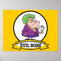 GROOTSTE KWADE CHEF- DAME CARTOON VAN WERELDEN POSTERS