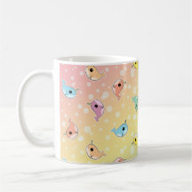 Gros motif de Narwhal d'arc-en-ciel Mug À Café
