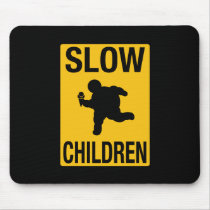 Grosse parodie de plaque de rue d'enfant d'enfants tapis de souris