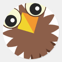 Grote Eyed Uil Ronde Sticker