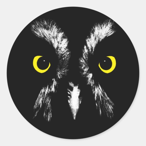Grote grijze uil (strix nebulosa) stickers