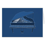 Grote Piano: Blauwdruk die schilderen: Wenskaart