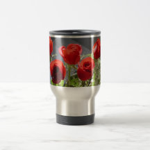 Groupe de rose rouge mugs