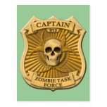 Groupe de travail de zombi - capitaine Badge Cartes Postales