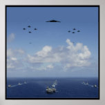Groupement tactique naval des USA avec l'affiche d