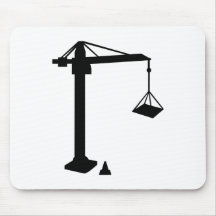 Grue de construction tapis de souris