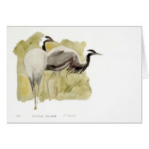 Grues de Demoiselle Carte De Vœux