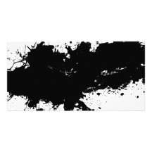 Grungy Geploeterde Achtergrond van de Inkt Fotokaart Sjabloon