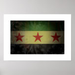 Grungy Syria Flag Print
