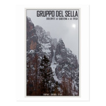 Gruppo del Sella - Sun apparaît Carte Postale