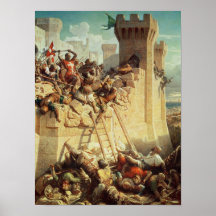 Guillaume De Clermont défendant Ptolemais Posters