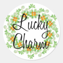 Guirlande chanceuse de shamrock de charme adhésifs