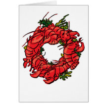 guirlande de homard cartes de vœux