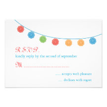 Guirlande de napperon épousant la carte de RSVP Cartons D'invitation