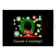 Guirlande de Noël, salutations de saison ! Cartes De Vœux