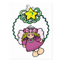guirlande mignonne d'ange de Noël Cartes Postales