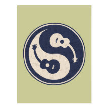 Guitare Yang - bleu Cartes Postales