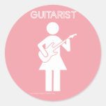 Guitariste-poussin-couleur Autocollant
