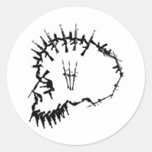 GUNskull Adhésif Rond