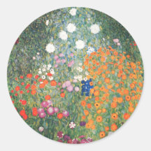 Gustav Klimt Blumengarten Autocollants