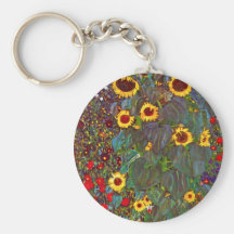 Gustav Klimt Farm Garden met de Zeer belangrijke K Sleutelhanger