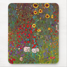 Gustav Klimt Farm Garden met het Stootkussen van d Muis Mat