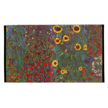 Gustav Klimt Garden met Geval 3 van Zonnebloemen i