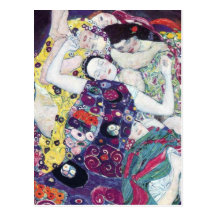 Gustav Klimt la carte postale de Vierge