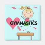 GYMNASTIEK - de Blonde T-shirts van de Evenwichtsb Koelkast Magneet