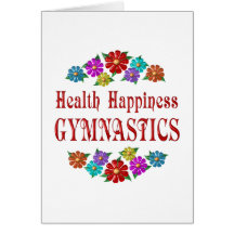 Gymnastique de bonheur de santé cartes de vœux