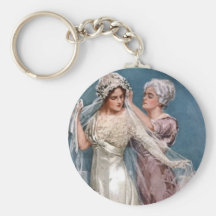 Habillage de la jeune mariée porte-clé