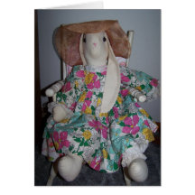 Habillé lapin, Pâques bénie Carte