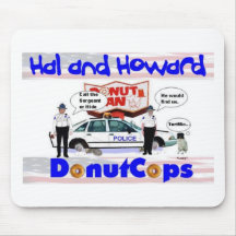 Hal et flics Mousepad de beignet de Howard Tapis De Souris