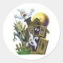 halloween adhésif rond