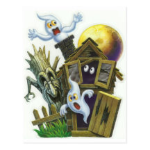 halloween carte postale