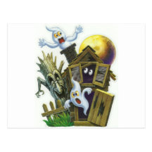 halloween carte postale