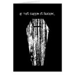 Halloween "cercueil de zombi " cartes de vœux