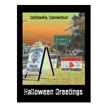 Halloween in Collinsville Wenskaart