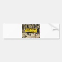 Halve Gesloten Weg Bumpersticker