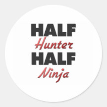 Halve Jager Halve Ninja Sticker