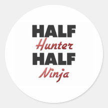 Halve Jager Halve Ninja Stickers