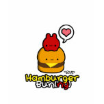 Hamburger Bun(ny) Black Tee (Women)
